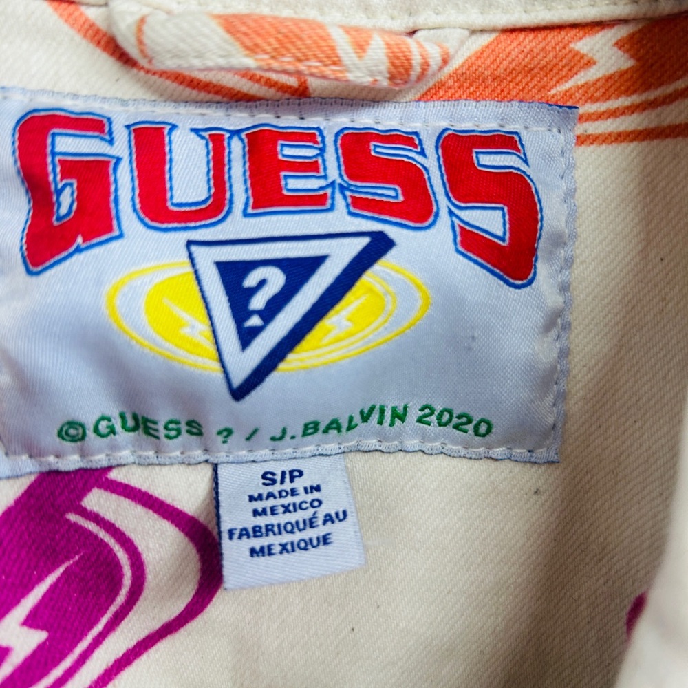 Guess x J. Balvin Y2K, neon graphic print cropped jacket - Picture 5 of 6